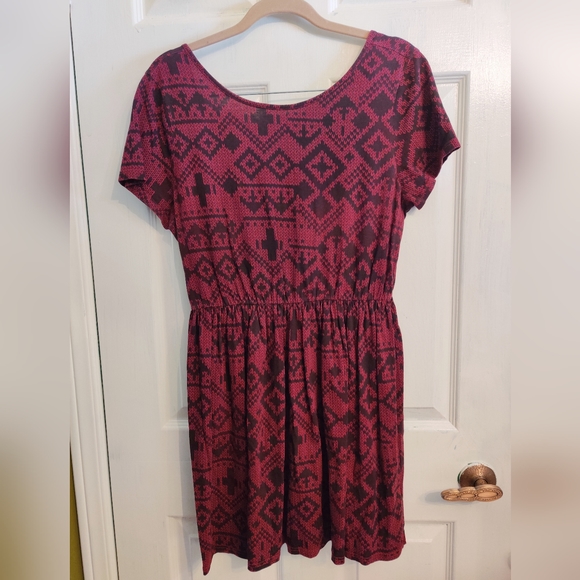 Topshop Maroon Jersey Dress Size 12 US - Picture 1 of 2